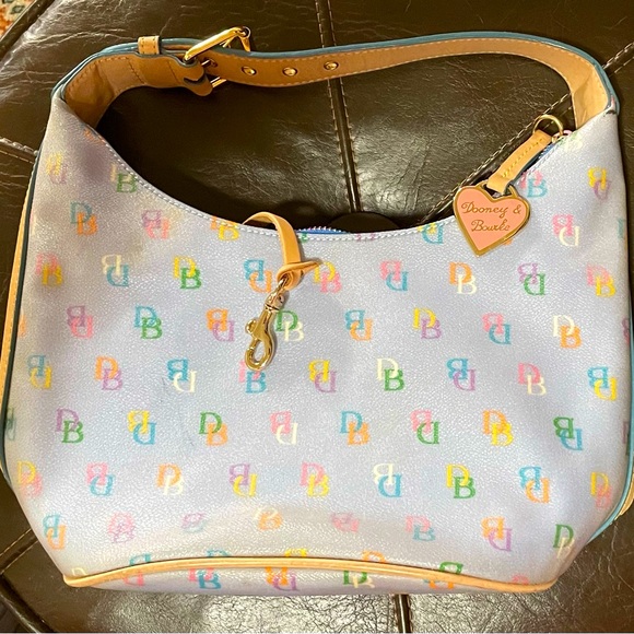 Dooney & Bourke Bags Dooney Bourke Periwinkle Coated Canvas Logo